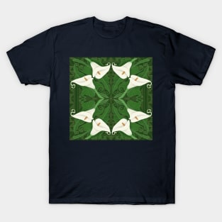 Arum lilies - deep green T-Shirt